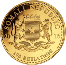 1/10 Unze Gold Somalia Elefant 2016