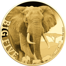 1/200 oz Gold Big Five Elefant Münze