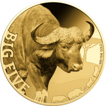 1/200 oz Gold Big Five Büffel Münze