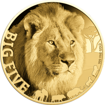1/200 oz Gold Big Five Löwe Münze