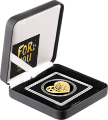 1/200 oz Gold I Love You Herz Münze