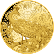 1 Unze Gold Pfau 2024 PP (Auflage: 99 | Polierte Platte)