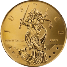 1 Unze Gold Lady Justice 2025 (Auflage: 1.000)