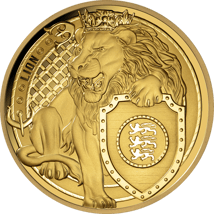 1 Unze Gold Heraldic Beasts Löwe 2025 (Auflage: 50 | Polierte Platte)