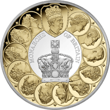1 Unze Silber Britische Monarchen 2025 ( Auflage: 500 | teilvergoldet | Polierte Platte)