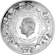 1 Unze Silber Britische Monarchen 2025 ( Auflage: 500 | teilvergoldet | Polierte Platte)