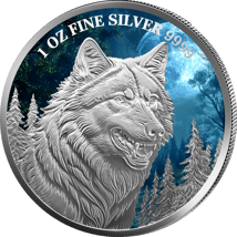 1 Unze Silber Heimische Tiere Wolf 2025 (Auflage: 100 | Polierte Platte)