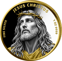 1 Unze Silber Jesus Christus 2025 (Auflage: 250 | teilvergoldet | Polierte Platte)
