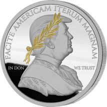 1 Unze Silber Trump Caesar 2025 (Auflage: 999 | teilvergoldet | Polierte Platte)