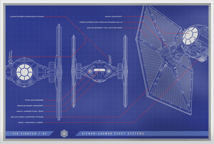 1 Unze Silber Münznote Blueprints Tie Fighter 2025 (Auflage: 1.000)