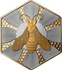1 Unze Silber Natures Delights Honey Bee 2025 (Auflage: 7.500 | teilvergoldet | Reverse Proof)