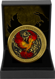1 Unze Silber Red Phoenix 2025 Gold Edition (Auflage: 100 | teilvergoldet)