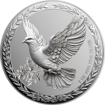 1 Unze Silber Friedenstaube 2025 (Auflage: 5.000 | Polierte Platte)