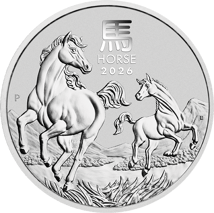2 Unze Silber Lunar III Pferd 2026