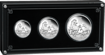 3 Münzen Silber Set Lunar III Pferd 2026 (Auflage: 1.000 | Polierte Platte)