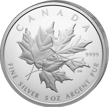 5 Unze Silber Triple Maple Leaf 2025 (Auflage: 1.750 | Polierte Platte)