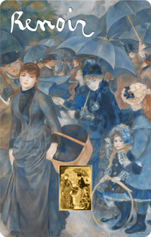 Gold Pierre-Auguste Renoir Die Regenschirme Münze