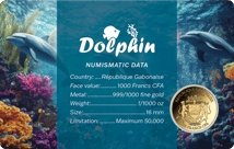 Gold Delfin Münze