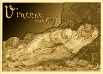 Gold Vincent van Gogh Mittagsrast Münze