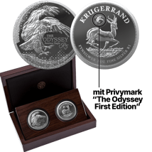 Silber Odyssey of the Sky & Krügerrand Privy Mark Set 2025 (Auflage: 1.000 | Polierte Platte)