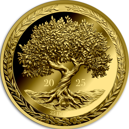 0,5g Gold Friedenstaube 2025 (Auflage: 5.000 | Polierte Platte)