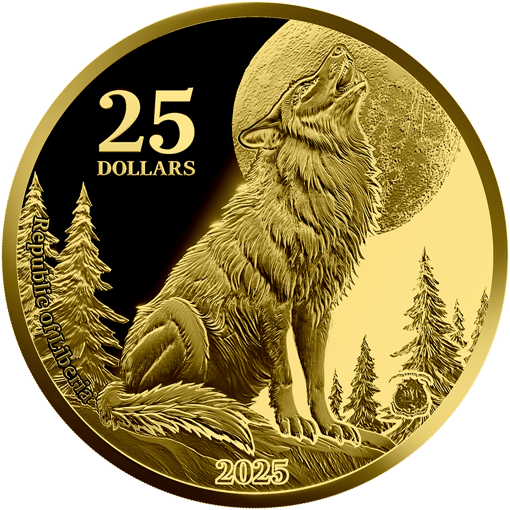 0,5g Gold Heimische Tiere Wolf 2025 (Auflage: 1.000 | Polierte Platte)