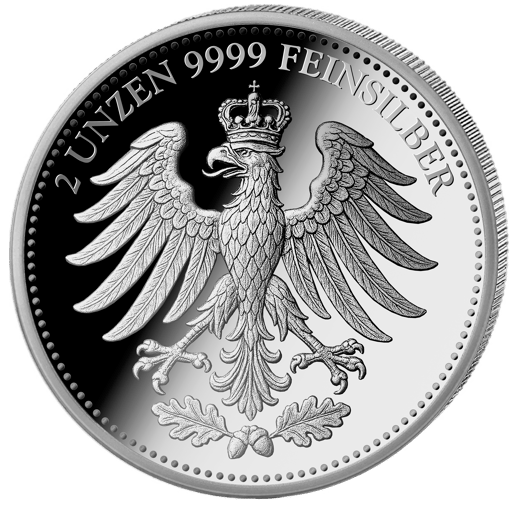 2 Unze Silber Reichsmark 2025 (Auflage: 500 | Polierte Platte)