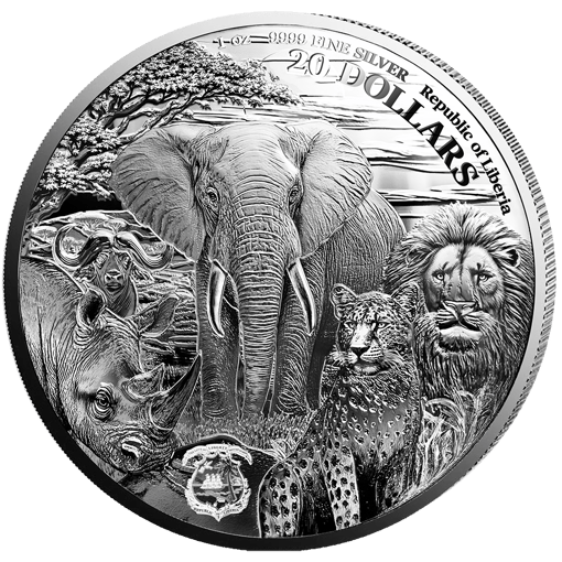 1 Unze Silber African Animals Löwe 2025 (Auflage: 5.000 | Polierte Platte)