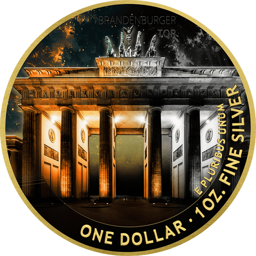 1 Unze Silber Brandenburger Tor 2025 (Auflage: 100 | teilvergoldet)