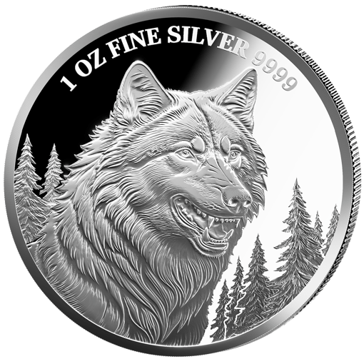 1 Unze Silber Heimische Tiere Wolf 2025 (Auflage: 1.000 | Polierte Platte)