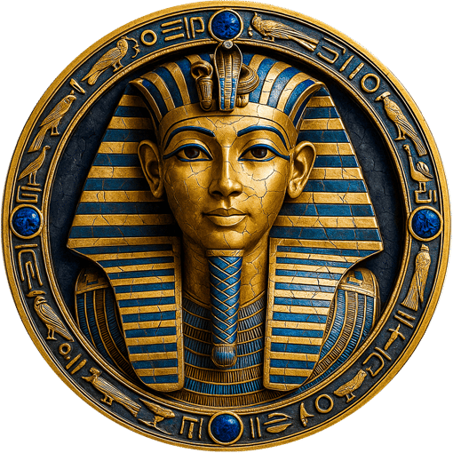 1 Unze Silber Altes Ägypten Tutanchamun 2025 (Auflage: 100 | Saphire | teilvergoldet)