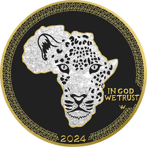 1 Unze Silber Wildkatzen Leopard Iced Out 2024 (Auflage: 100 | teilvergoldet)