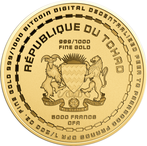 1/200 oz Gold Bitcoin Münze