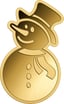 Gold Schneemann Shaped Coin