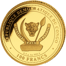 0,5g Gold Prehistoric Life Parasaurolophus 2022 PP (Auflage: 2.000 | Polierte Platte)