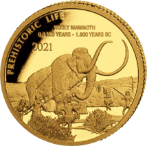 0,5g Gold Prehistoric Life Wollhaarmammut 2021 PP (Auflage: 2.000)