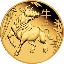 1/10 Unze Gold Lunar III Ochse 2021 PP (Auflage: 2.500 | Polierte Platte)