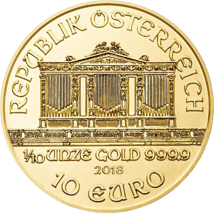 1/10 Unze Gold Philharmoniker 2018