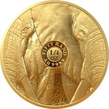 1/4 Unze Gold Big Five II Elefant 2021 PP (Auflage: 2.000 | Polierte Platte)