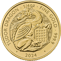 1/4 Unze Gold The Royal Tudor Beasts Dragon 2024