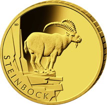 1/8 Unze Gold 20 Euro Steinbock 2023 (Rückkehr der Wildtiere | Buchstabe: A)