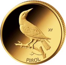 1/8 Unze Gold 20 Euro Pirol 2017 (Buchstabe: A | Heimische Vögel)