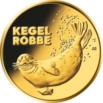 1/8 Unze Gold 20 Euro Kegelrobbe 2022 (Rückkehr der Wildtiere | Buchstabe: D)