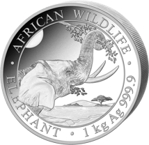 1 kg Silber Somalia Elefant 2023