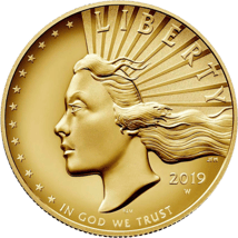 1 Unze Gold American Liberty 2019 (High Relief | 100 $ Dollar)