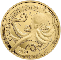 1 Unze Gold Barbados Oktopus 2023 (Auflage: 100)
