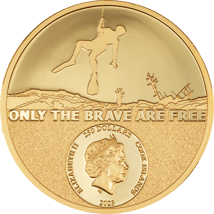 1 Unze Gold Real Heroes Coast Guard 2023 HR (Auflage: 199 | Ultra High Relief | Polierte Platte)