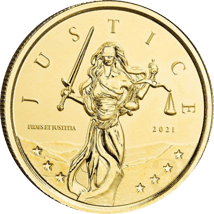 1 Unze Gold Lady Justice 2021 (Auflage: 1.000)