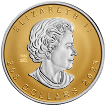 1 Unze Gold Maple Leaf 2023 (Auflage: 550 | Reverse Proof | platiniert | Ultra High Relief)