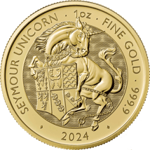 1 Unze Gold The Royal Tudor Beasts Seymour Unicorn 2024